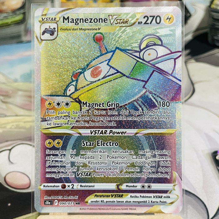 ✅COD Magnezone Vstar S10A Rainbow Hyper Rare Hr Kartu Pokemon Go Indonesia Terbaru