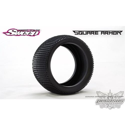 ✅New Swpy-506R Exp Square Armor Truggy Red Soft 1:8 Truggy Tires Complete Diskon