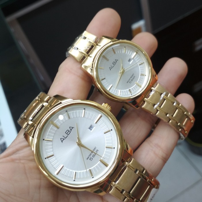 ✅New Ori Jam Tangan Alba 8707 Gold Stainless Steel Terbaru