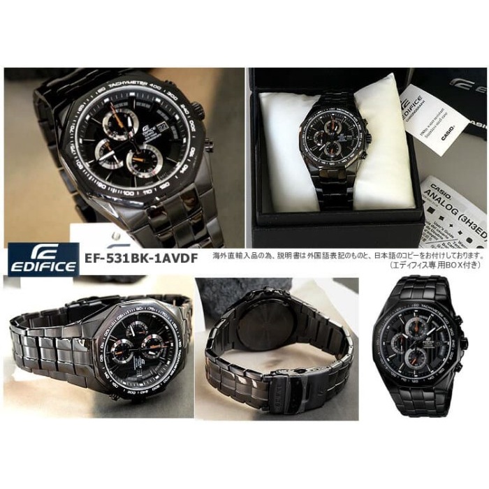 ✅New Ori Tali Band Strap Casio Orginal Edifice Ef-531Bk Ef531Bk Terbatas