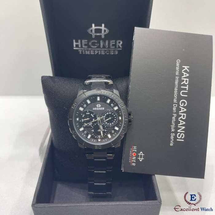 ✅New Ori Excellent Watch Jam Tangan Wanita Hegner 5034L Black Terbaru