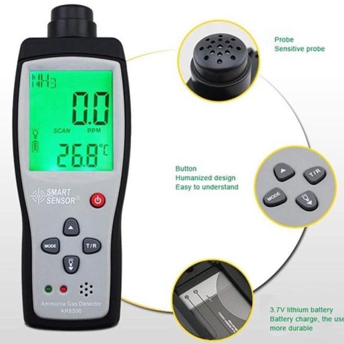 Ammonia Gas Detector Nh3 Smart Sensor Ar8500 Amonia Tester Ar 8500