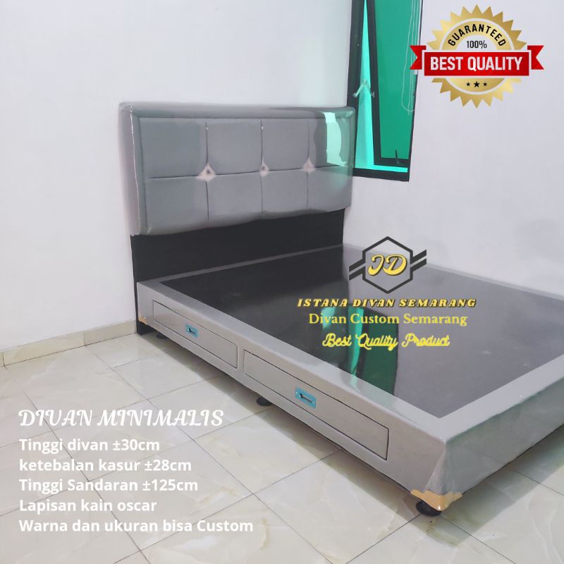 Divan Dipan Tempat Tidur Ranjang Minimalis Laci & Tanpa Laci Free ongkir Semarang