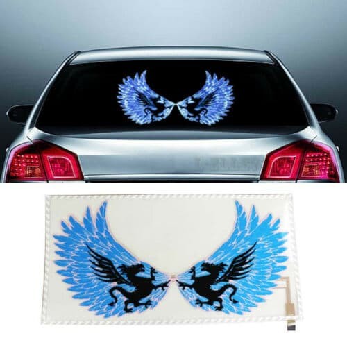 ✨COD Lampu Led Equalizer Stiker Kaca Belakang Mobil 60 X 30 Cm - Green Wing Diskon