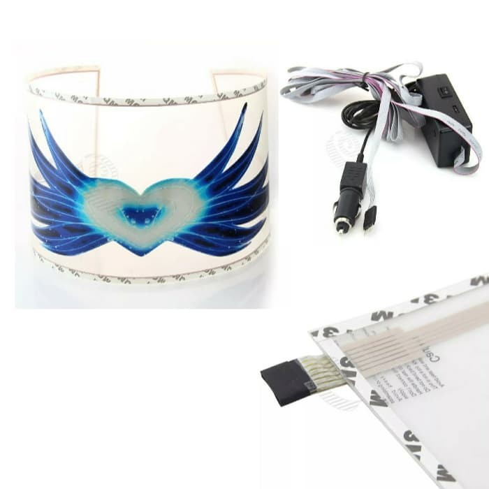 ✨COD Lampu Led Musik Hiasan Kaca Belakang Mobil 90 X 25 Cm - Love Berkualitas