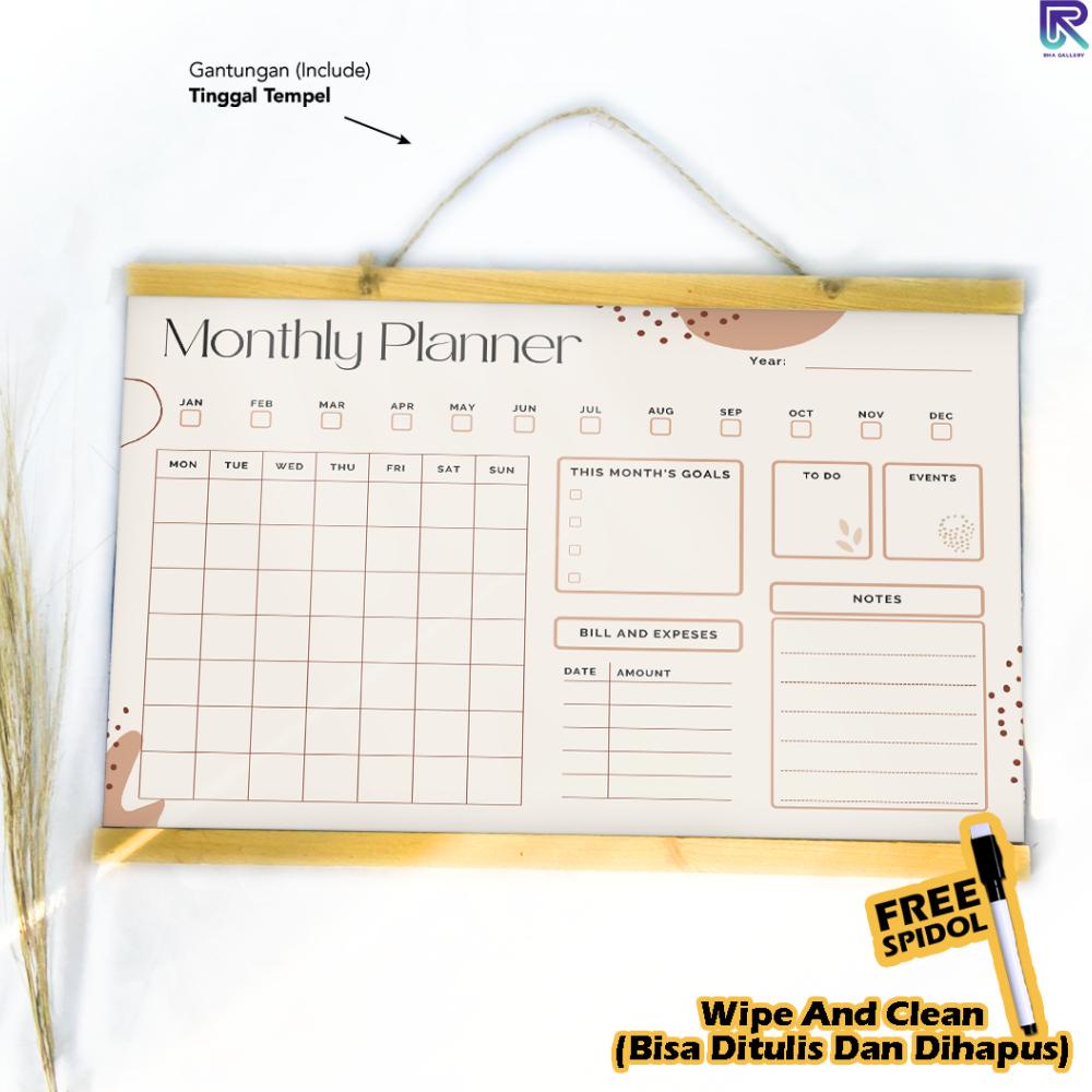 

Recomend RHA Planner List Kayu Schedule Board Monthly Papan Jadwal Tulis Aesthetic Ukuran 32x48 CM Papan Tulis