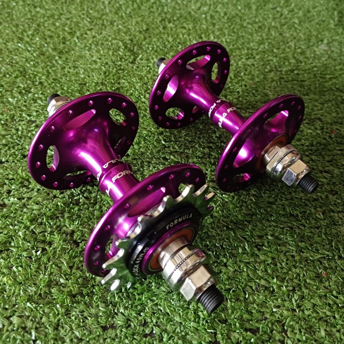 [Baru] Hub Freehub Formula Fixie Bmx 32H Bearing Cog Lockring Ungu Taiwan Terbatas