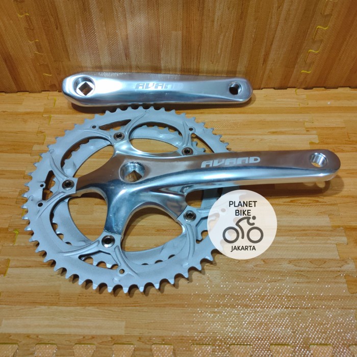 [Baru] Gir Sepeda Balap Alloy Avand 42/52T Silver Terbaru