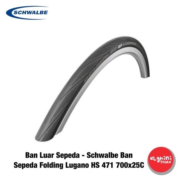 [COD] Ban Luar Sepeda - Schwalbe Ban Sepeda Folding Lugano Hs 471 700X25C Terbaru