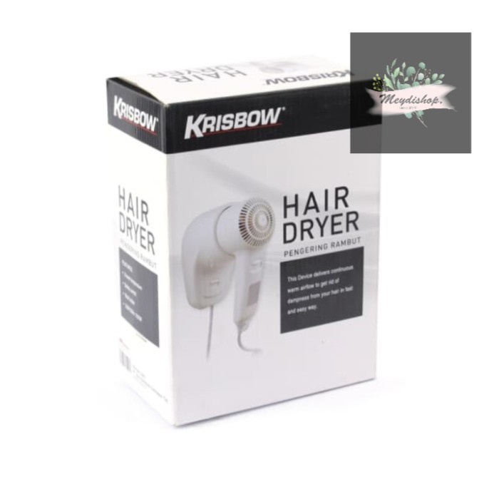[New Ori] Krisbow Hair Dryer Luxury White_Hair Dryer Hotel_Pengering Rambut Berkualitas