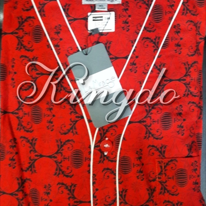 [COD] Piyama La Mirage Lengan Pendek Imlek Merah Lampion Pria Terbatas