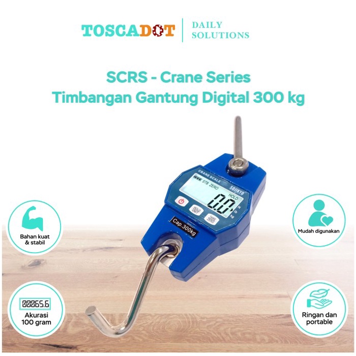 [Ori] Timbangan Gantung Digital Sojikyo 300 Kg - Mini Crane Terbaru