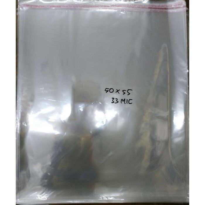 

New 50 X 55 Cm Plastik Opp Tebal (100 Lbr) (Lem/Seal)