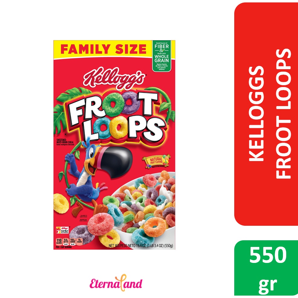 

Kelloggs Froot Loops Natural - Sereal Sarapan Kellogg