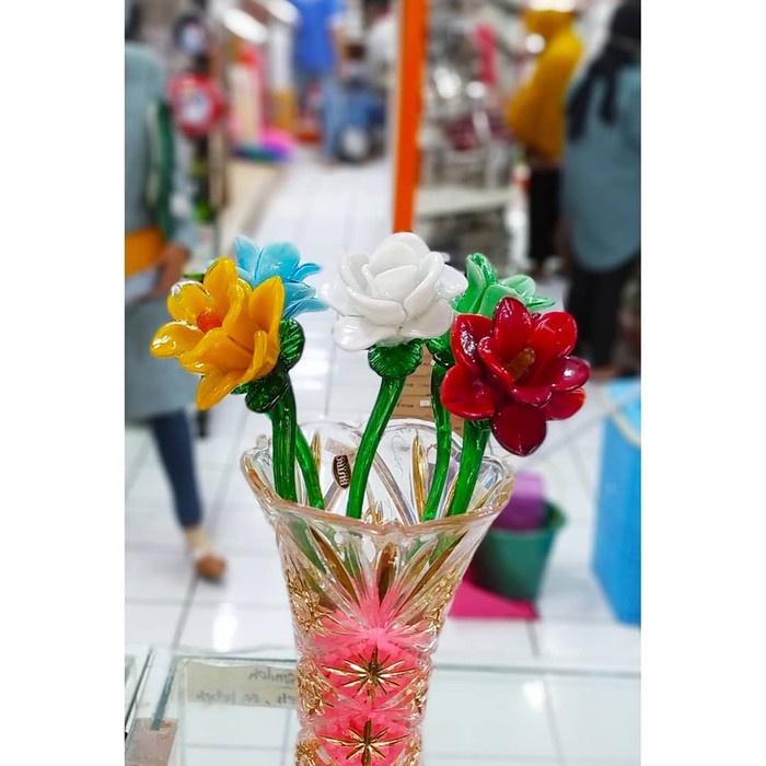 Promo Bunga Mawar Putik Kristal/ Bunga Kristal/ Buket Kristal Mawar