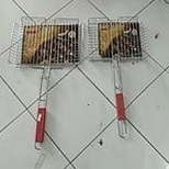 Grill Pan Panggangan Jepit Keranjang Alat Panggang / Roti Bakar