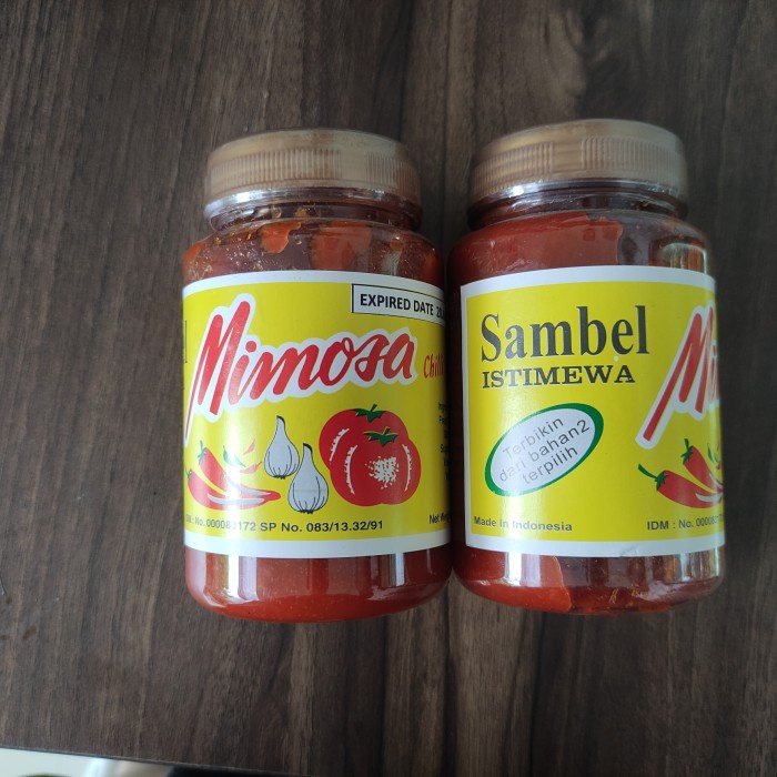 

Mimosa / Sambal Bawang / Sambel Bakwan / Chilli Sauce / 320 G / Sambel