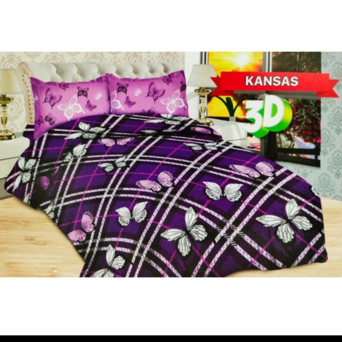 ✅Ori Bed Cover Set Sprei Rumbai 180X200 Bonita Motif Kansas Diskon