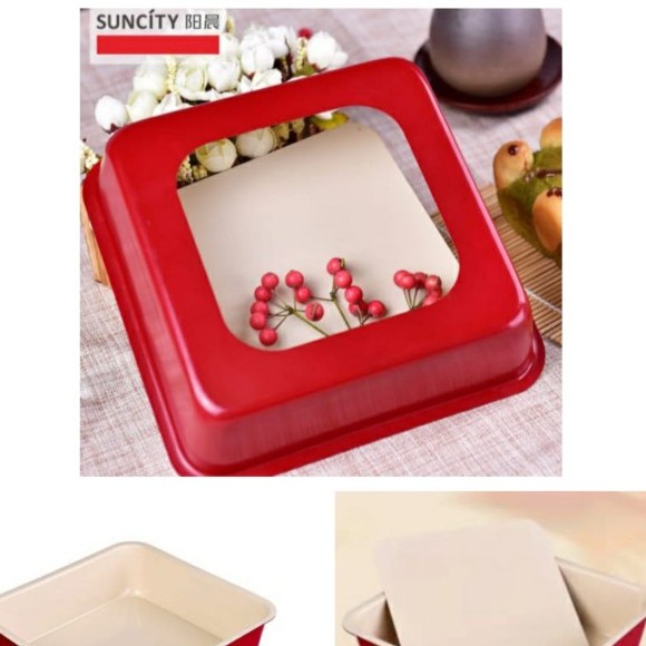 

✅Original Suncity Loyang Persegi 8Inch Red / Square Baking Pan - Yc80171 Terbaru