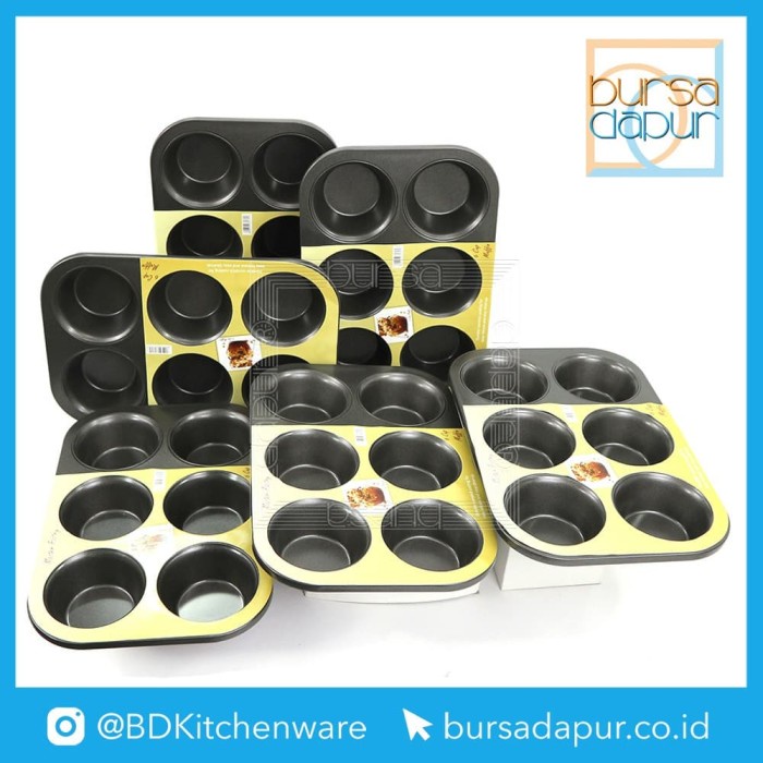 

✅Original Loyang Kue Anti Lengket / Master Pastry Muffin 6 Cup - 6 Pcs Limited