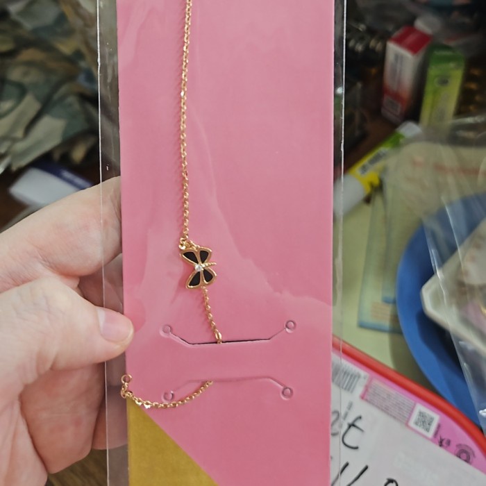 ✨Sale Gelang Serut Pentol Bola Bunga Hitam Kupu Emas Asli 700 70 16K Hwt Terbatas