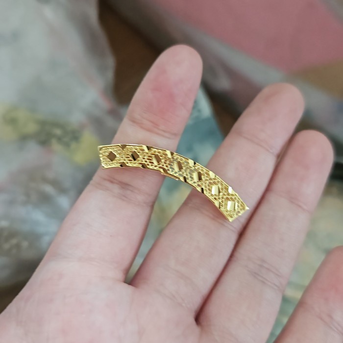✨Sale Charm Liontin Gelang Ubs Pipa Panjang Slobok Bambu Emas Asli 375 Terbaru