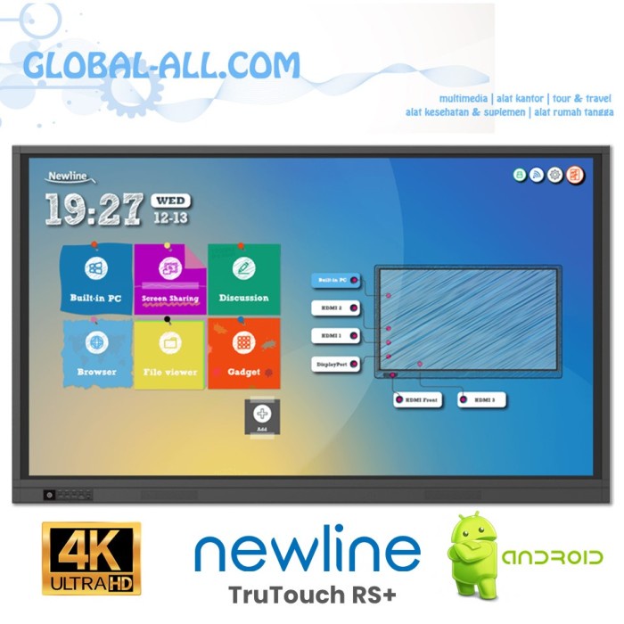 

✨Sale Newline Trutouch 7519Rs 75 Inch 4K Whiteboard Interaktif Panel Diskon