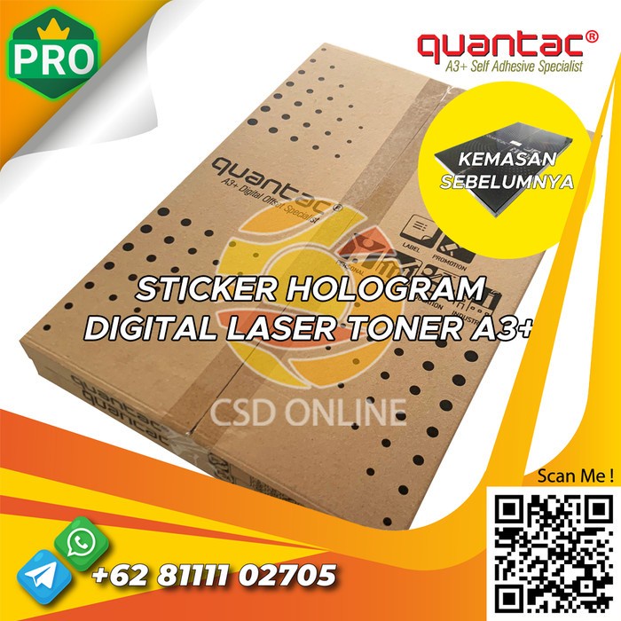 

✨Ready Quantac Sticker Hologram Stiker Rainbow Digital Print Laser A3 - Pack Limited