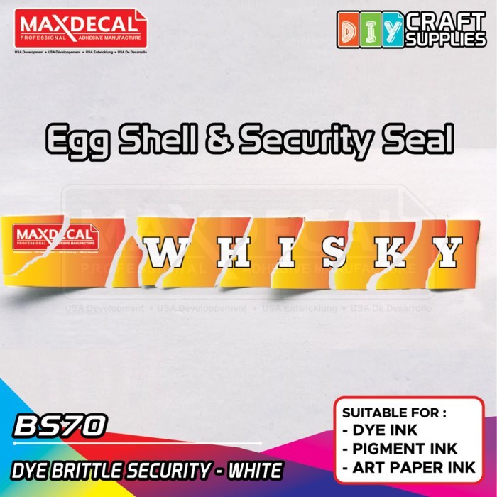 

✨Ready Maxdecal Diy Stiker Segel Pecah Telur Britle Inkjet Coating Bs70-G010 Berkualitas