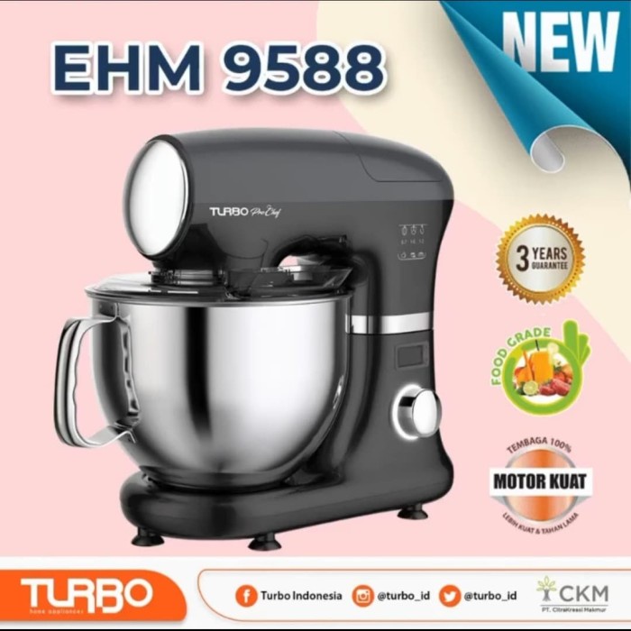 ✨Original Promo Turbo Stand Mixer Roti Prochef Ehm9588 5.5L Garansi Resmi 3Tahun Berkualitas