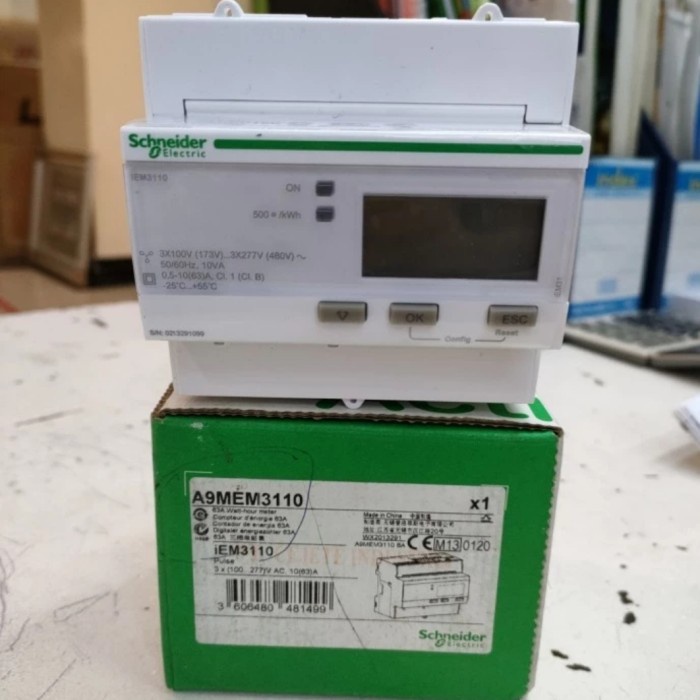 ✨Ori Kwh Meter Digital Schneider A9Mem3110-Tera Kwh Meter 3 Phasa 63A Terbatas