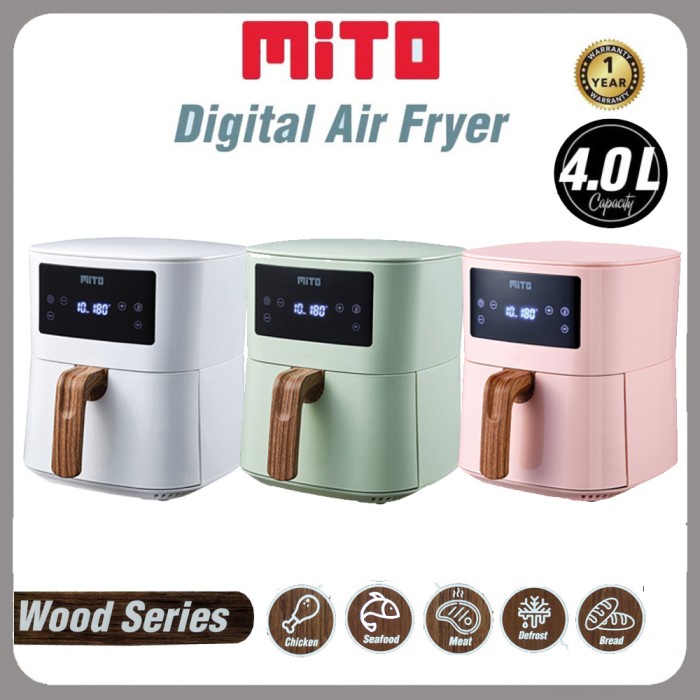 ✨New Ori Digital Air Fryer Mito 4L Wood Series Af-1 Berkualitas