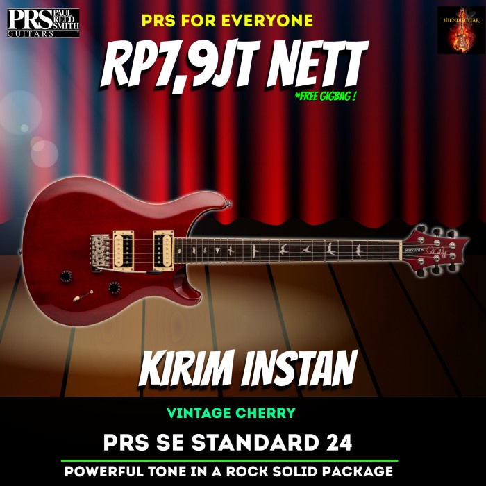 ✨New Ori Prs Se Standard 24 - Vintage Cherry 2020 Electric Guitar Limited