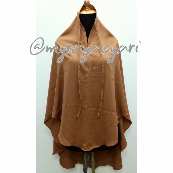 ✨New Khimar Sisesa Syariah Clay Brown Berkualitas