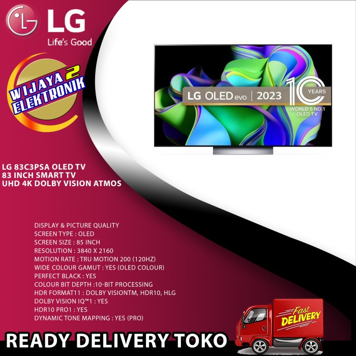 ✨New Lg 83C3Psa Oled 4K Uhd Smart Dolby Vision Atmos A9 Gen6 83C3 New 2023 Limited