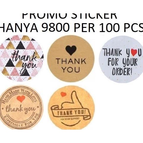 

------] Promo Murah D 2.5 Cm 100 pcs Aneka Sticker Label Bulat Hiasan Kemasan