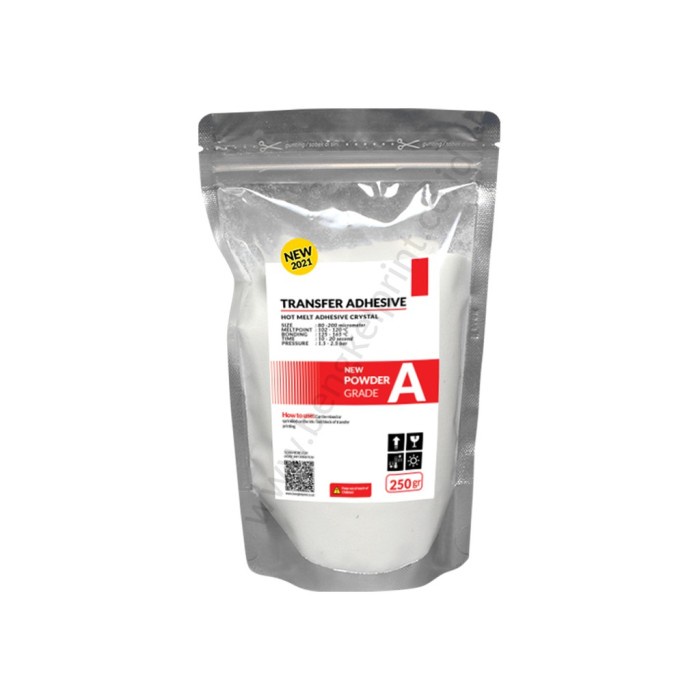 

Hotmelt Powder Adhesive For Dtf 80-170Micron 500Gr