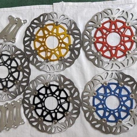 ✨New Piringan Disc Depan Gerigi Traction Honda Beat Uk 260Mm Plus Breket Diskon
