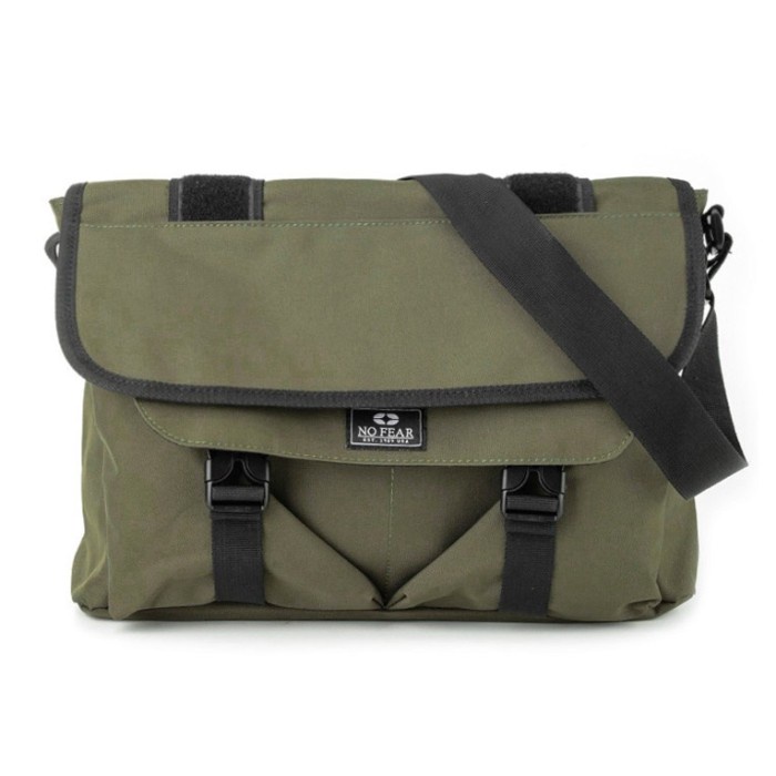 ✨New Tas No Fear Mutant Sling Satchel Bag Canvas Olive Green Original Terbaru