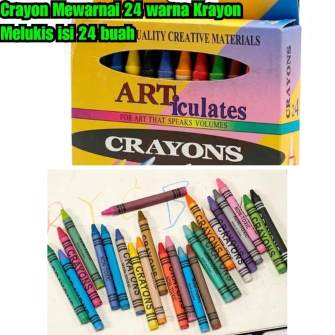 

><><><] Crayon mewarnai 24 warna krayon melukis anak crayon mewarnai 24 buah