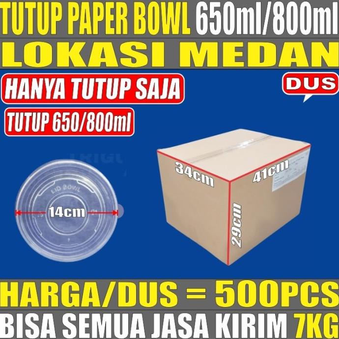 +%+%+%] Tutup Paper Bowl 650ml n 800ml Hanya Lid Dus Semua Jasa Kirim Medan