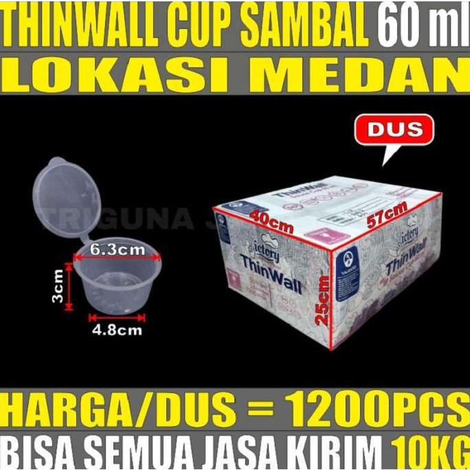 

Termantab] Thinwall Cup 60ml Tempat Saos Sambal Kecap Dus Semua Jasa Kirim Medan