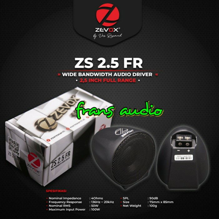 ✅Ori Speaker Fullrange Zevox Vox Research Zs 2.5 Fr Vox Zs2.5Fr Vox Zs2.5 Terbaru
