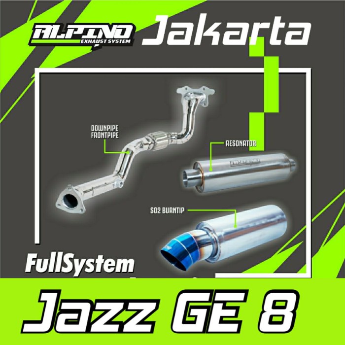 [Original] Knalpot Alpino Exhaust Jazz Ge 8 S 02 Burntip Diskon