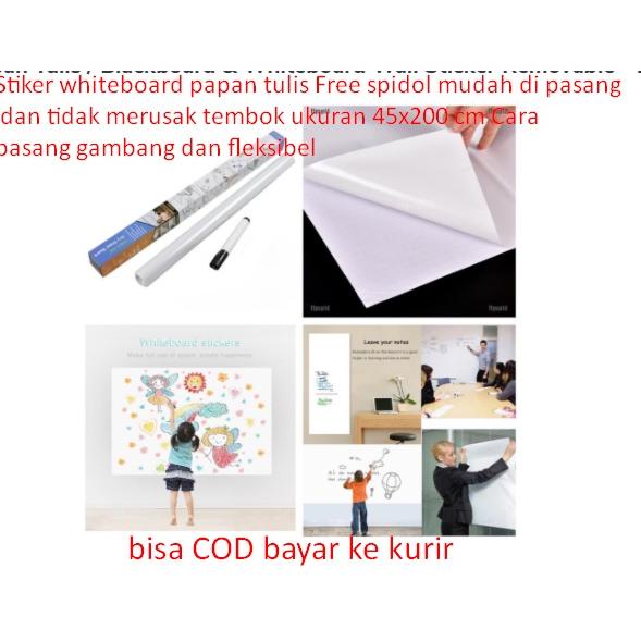 

Kekinian - Stiker whiteboard papan tulis spidol mudah di pasang dan tidak merusak tembok ukuran 45x200 cm Cara pasang gambang dan fleksibel