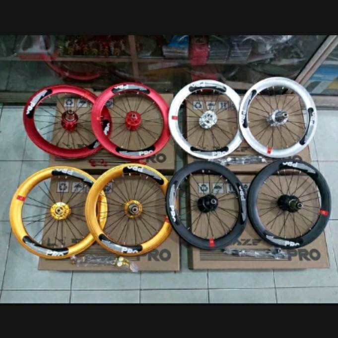 ✨Original Wheelset Raze Pro 16 Plus 349 Disc Brake Folding Bike Diskon