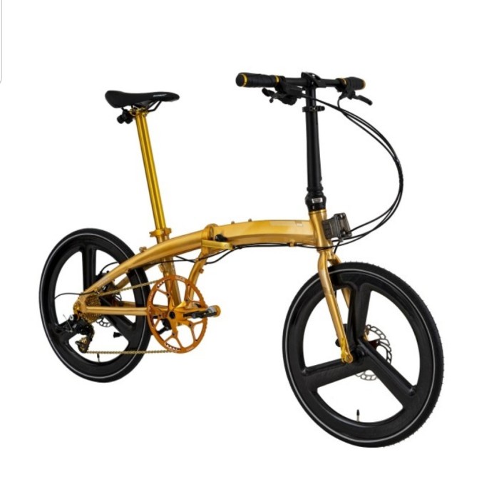 ✨Original Sepeda Lipat Ecosmo Gold Edition 11 Speed Terbaru