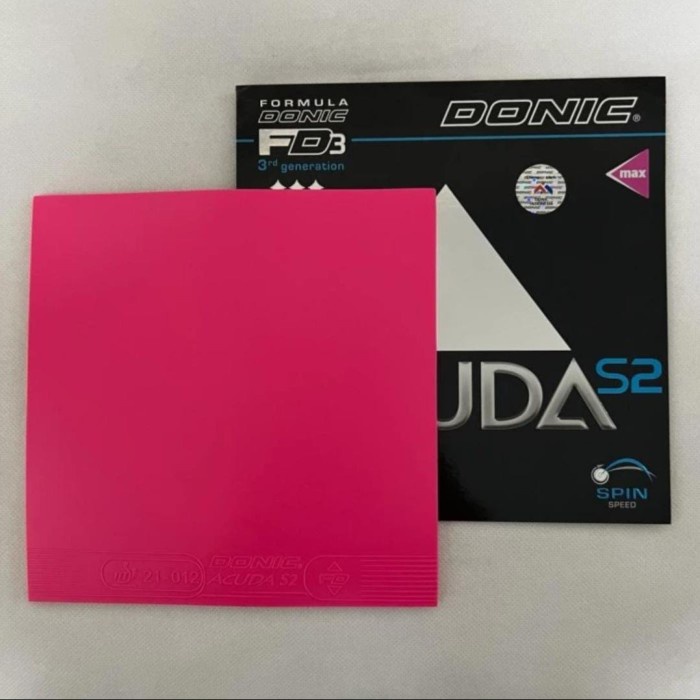 ✨Ori Karet Tenis Meja Donic Acuda S2 Pink Original Terbatas