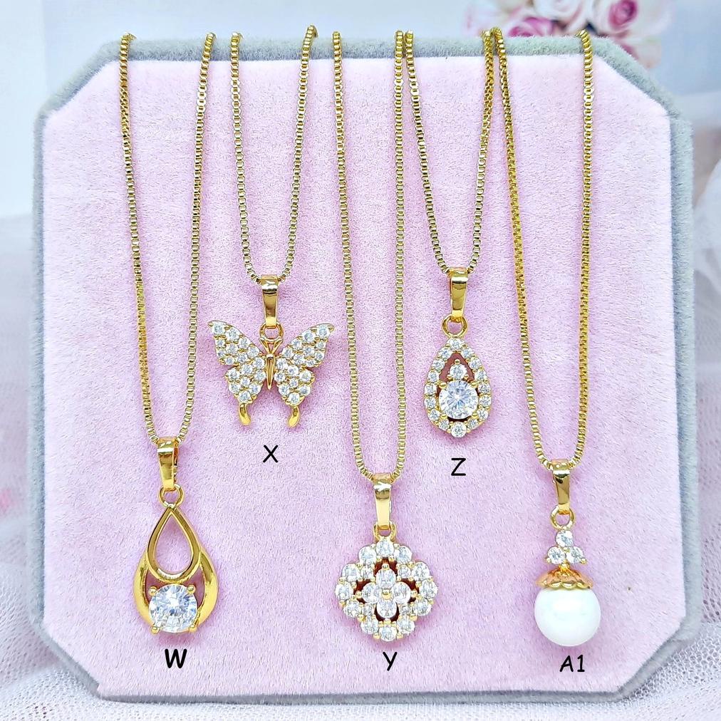 Terjangkau - Kalung Xuping Wanita Batu Ungu Kupu RINN Jewelry - BN202