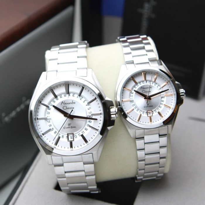 ✨Termurah Alexander Christie 8688 Ac 8688 Ac 8688 Silver Couple Original Terbatas